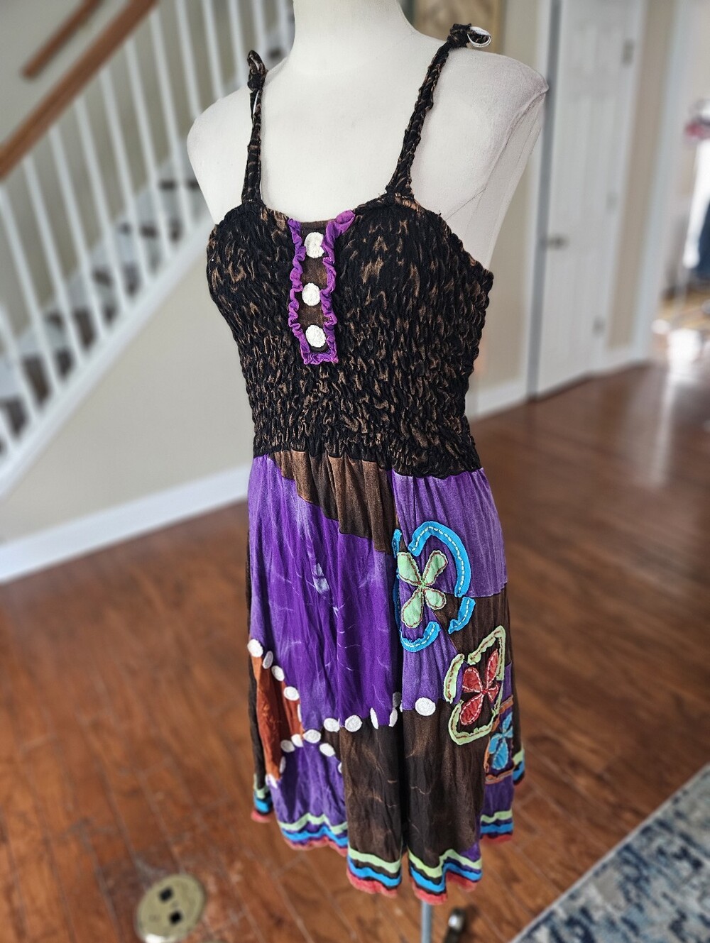 Rising International Tiedye Boho Dress Small
